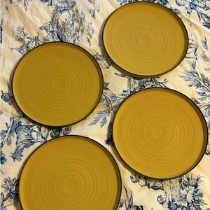Anthropologie Mustard Yellow Side Plates